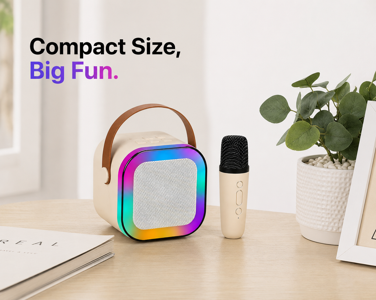 Kikinova Bluetooth speaker with Wireless Microphone | Portable Bluetooth Rechargeable Singing Speaker for Kids Boys Girls | Birthday & Festive Gift