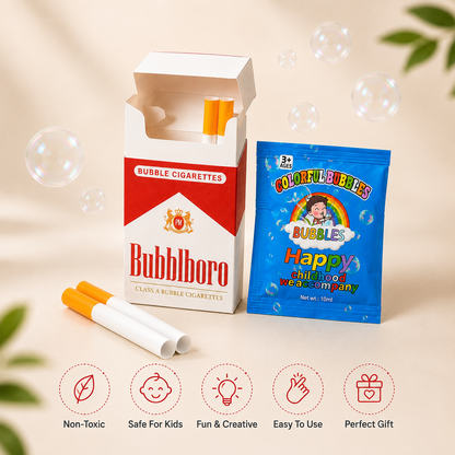 Kikinova Bubble Puff Cigarette Toy Bubble Maker | Realistic Novelty Party, Cosplay &amp; Gift Toy Bubble Maker