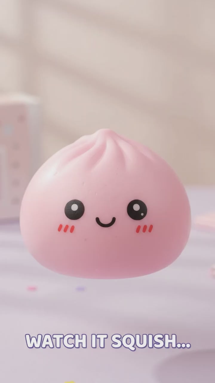 Kikinova Glitter Dumpling Mystery Squishy Toy with Storage Box Pack of-1